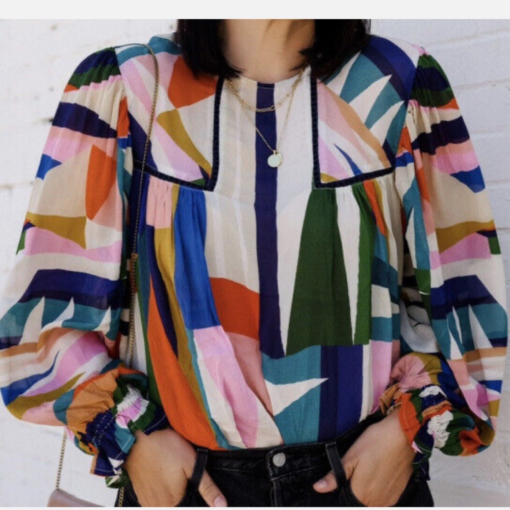 Blank Bl^nk London Anthropologie Miranda Long Sleeve Pleasant Shirt XS